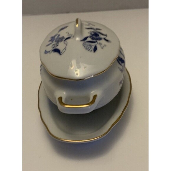 ROYAL CROWN 55/1446 Condiment Holder Small Serving Dish Attached Underplate Vtg - Picture 4 of 8